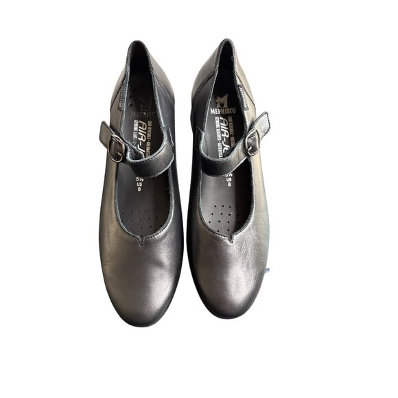 Mephisto Women's Gessika Black Leather Mary-Jane Heels Size 8 - Picture 1 of 9